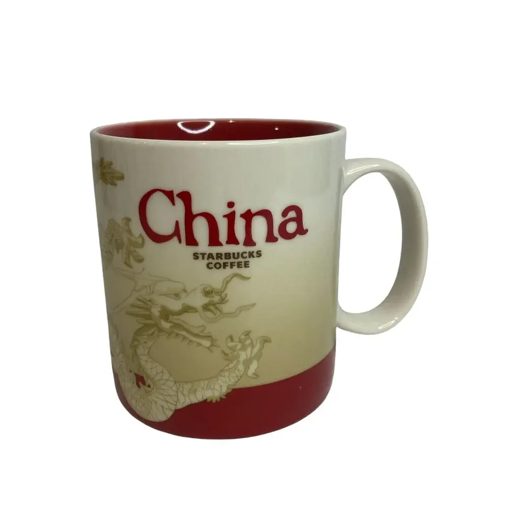 Starbucks China 2013 Global Icon Series Mug Coffee Tea Cup‎ Mug Dragon